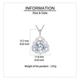 925 Sterling Silver Elegant Moissanite Pendant Necklace: Timeless Luxury In Floral Design