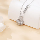 925 Sterling Silver Elegant Moissanite-encrusted Silver Pendant Necklace With Traditional Motif