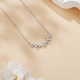 925 Sterling Silver Elegant Star Constellation Moissanite Necklace With Sparkling Celestial Charm