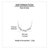 925 Sterling Silver Elegant Zigzag Zircon Necklace With Baguette And Round Cut Gems