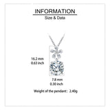 925 Sterling Silver Elegant Zircon Floral Pendant Necklace With Sparkling Center Stone