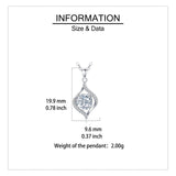925 Sterling Silver Elegant Zircon Pendant Necklace: Timeless Silver Jewelry With Sparkling Accents