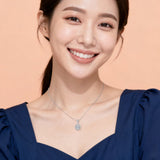 925 Sterling Silver Elegant Moissanite Pendant Necklace With Silver Chain And Classic Halo Design