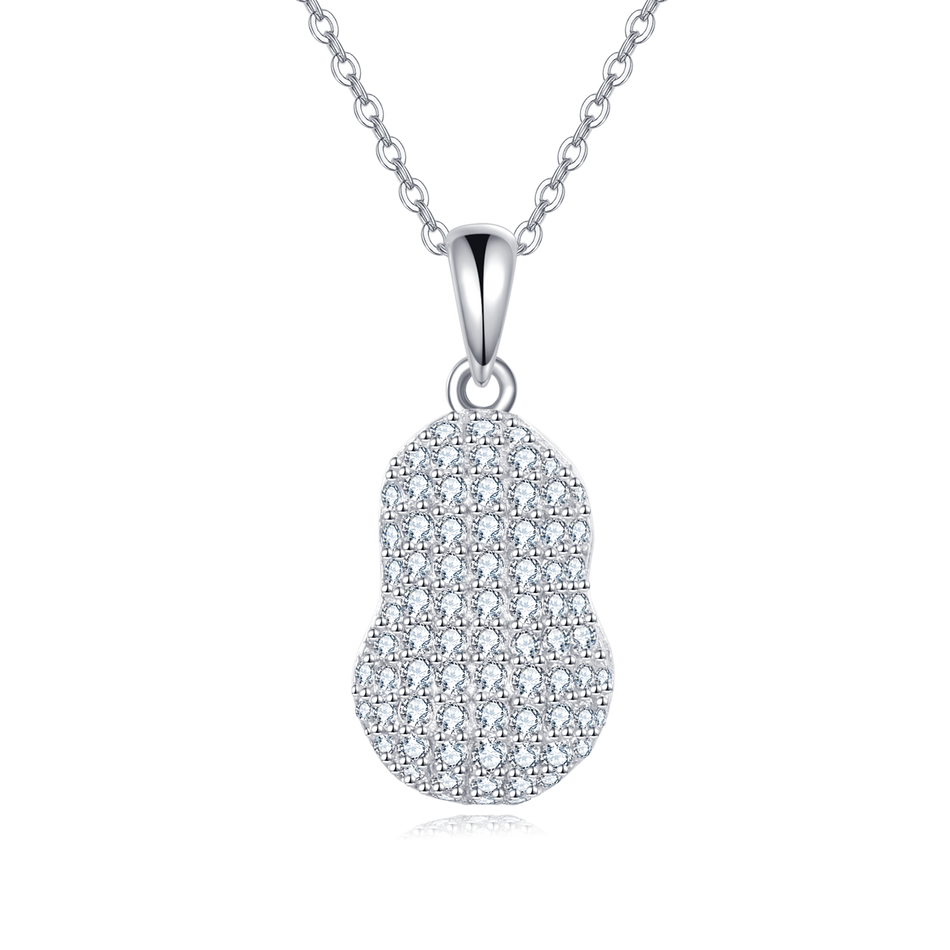 925 Sterling Silver Elegant Teardrop Zircon Pendant Necklace In Sterling Silver