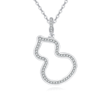 925 Sterling Silver Elegant Silver Zircon Pendant Necklace