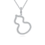 925 Sterling Silver Elegant Silver Zircon Pendant Necklace