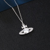 925 Sterling Silver Elegant Zircon Pendant Necklace With Matching Rings: Timeless Luxury Jewelry