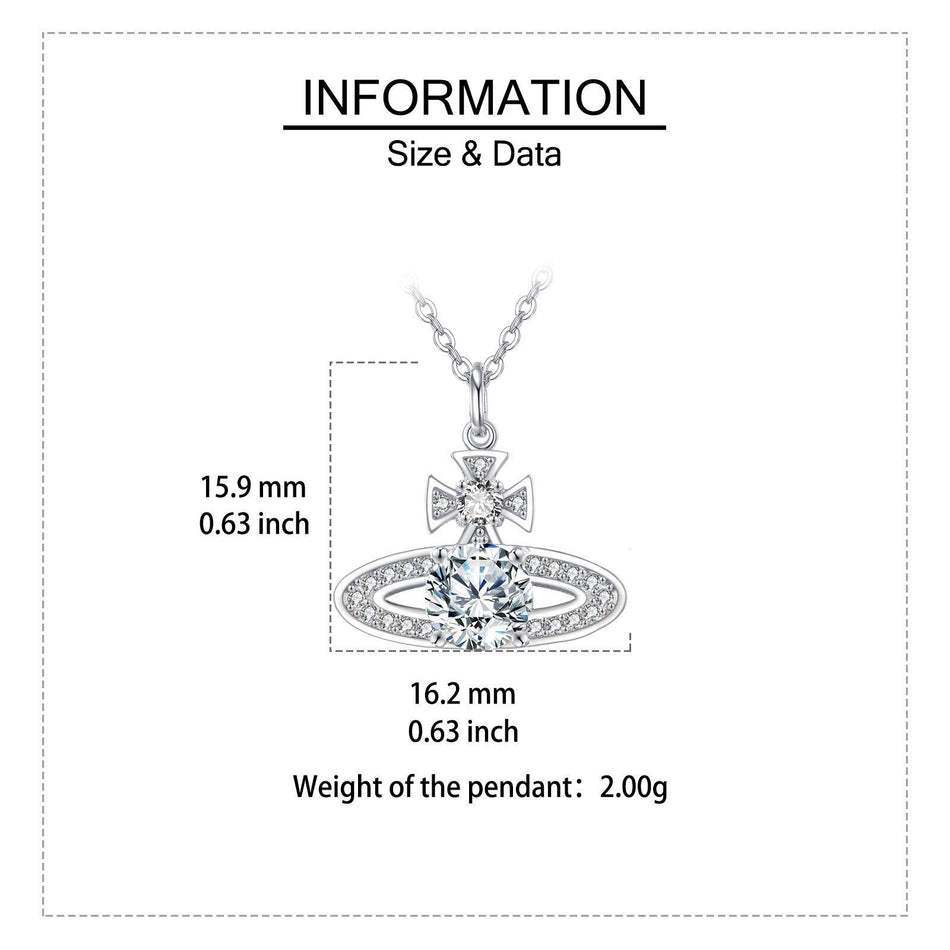 925 Sterling Silver Elegant Zircon Pendant Necklace With Matching Rings: Timeless Luxury Jewelry