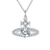 925 Sterling Silver Elegant Zircon Pendant Necklace With Matching Rings: Timeless Luxury Jewelry