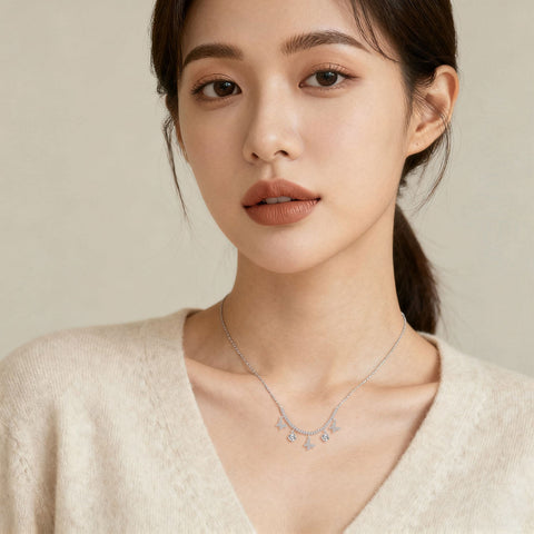 925 Sterling Silver Elegant Moissanite Butterfly Necklace Sparkling With Grace And Luxury