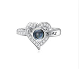 10K Gold 14K Gold 18K Gold Heart  Personalized Photo Engraved Ring