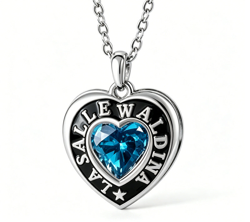 Copper Sterling Silver Personalized Birthstone Engraved Graduation Necklace for Class of 2026