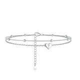 Sterling Silver 26 initials Single Layer Charm Anklet