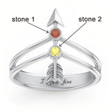 Sterling Silver Personalized Engraved Arrow Ring