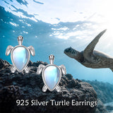 Sterling Silver Ocean Sea Turtle Stud Earrings Jewelry Gifts for Women