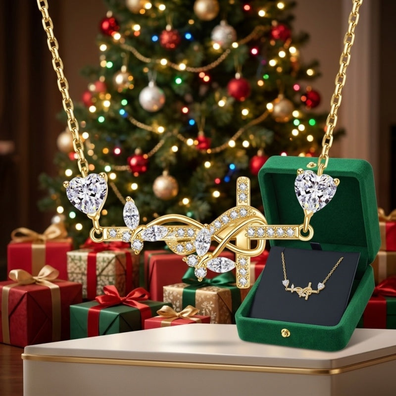 14K Gold Plated Birthstone Butterfly Cross Necklace for Women Anniversary Christmas Birthday Gift