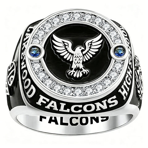 Copper Sterling Silver Custom Birthstone  Engraved Class Ring for Men Gift Class Of 2026