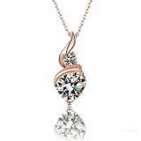 Sterling Silver 1CT Heart Moissanite Pendant Necklace