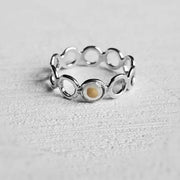 S925 Mustard Seed Ring Sterling Silver Faith Jewelry Unique Biblical Gift Matthew 17:20 Many Circles Ring Handmade Gift