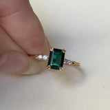 10K 14k 18K Gold Vintage Emerald Wedding Ring