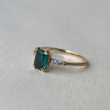 10K 14k 18K Gold Vintage Emerald Wedding Ring