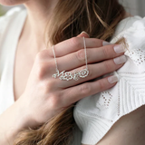 Sterling Silver Personalized Birth Month Family Pendant Necklace