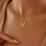 Sterling Silver Butterfly Pendant Necklace