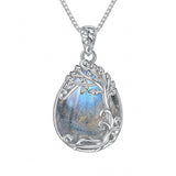 14K Gold Plated Teardrop Tree of Life Necklace for Women