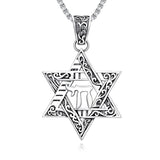 Sterling Silver Star of David Chai Cross Evil Eye Lion of Judah Menorah Tree of Life Protection Pendant Necklace