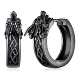 14K Gold Plated Viking  Hoop Earrings for Men