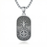 Sterling Silver Memento Mori Tree of Life Anubis Pendant Viking Amulet   Protection Pendant Necklace Egyptian Jewelry