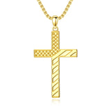 Cross Pendant Necklace  14K Gold Plated Christian Faith Jewelry