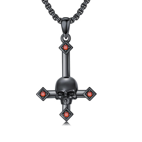 Sterling Silver Wooden Cross Pendant Necklace