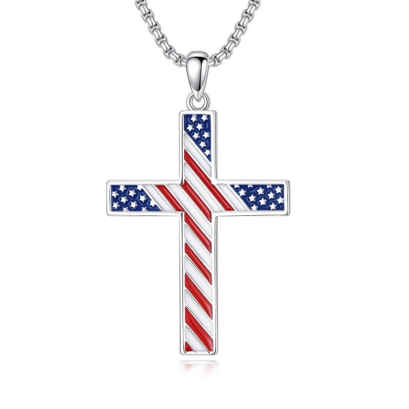 Sterling Silver Cross Pendant Necklace Christian Religious Jewelry Gifts for Anniversary