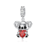Sterling Silver Cubic Zircon Koala Pig Butterfly Scorpion Dragonfly Bead Charms