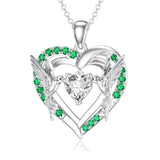 Sterling Silver Heart Bee Dragonfly Butterfly Hummingbird Sunflower Animal Pendant Necklace  Gifts for Christmas