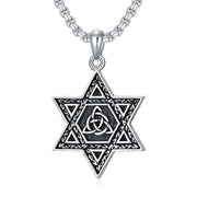 Sterling Silver Crown Jesus Fish Celtic Knot Chai  Lion Star of David Pendant Necklace