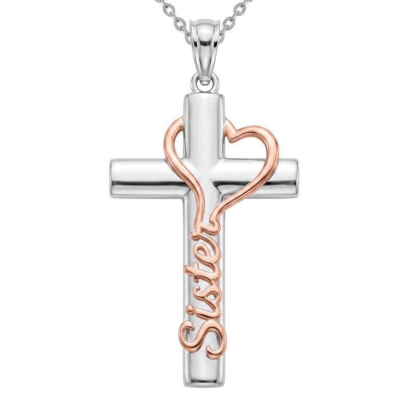 Sterling Silver Cross Pendant Necklace Christian Religious Jewelry Gifts for Anniversary