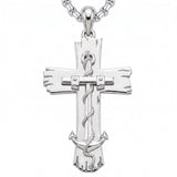 Sterling Silver Cross Pendant Necklace Christian Religious Jewelry Gifts for Anniversary