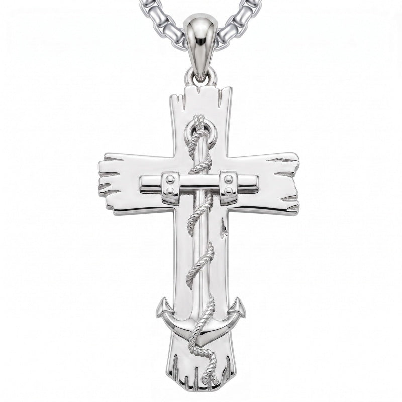 Sterling Silver Cross Pendant Necklace Christian Religious Jewelry Gifts for Anniversary