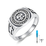 Memento Mori Urn Ring for Ashes 925 Silver Skull Cremation Ring Memento Mori Jewelry Gifts for Women Men