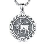 Sterling Silver 12 Zodiac Astrology Horoscope Pendant Necklace