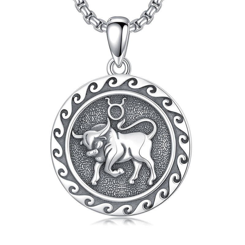 Sterling Silver 12 Zodiac Astrology Horoscope Pendant Necklace