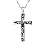 Sterling Silver Cross Pendant Necklace Christian Religious Jewelry Gifts for Anniversary