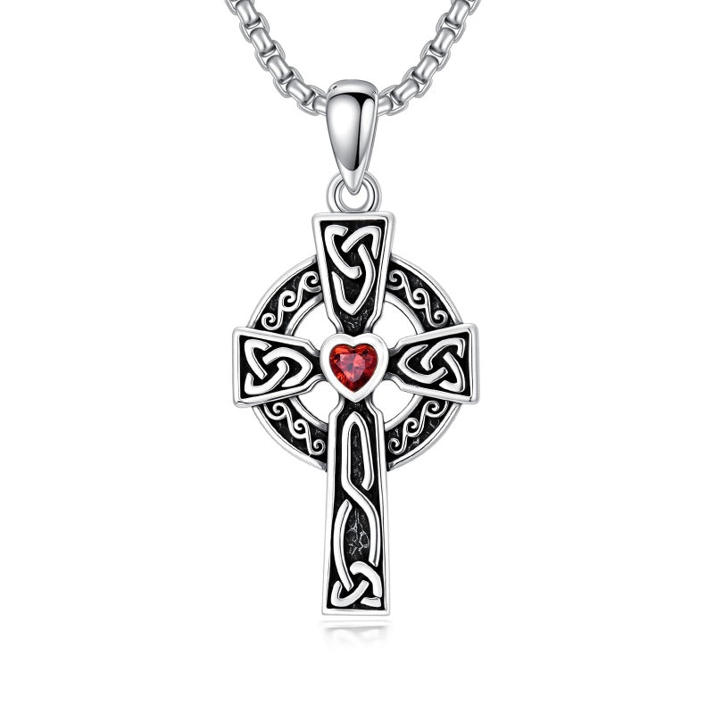 Sterling Silver Cross Pendant Necklace Christian Religious Jewelry Gifts for Anniversary