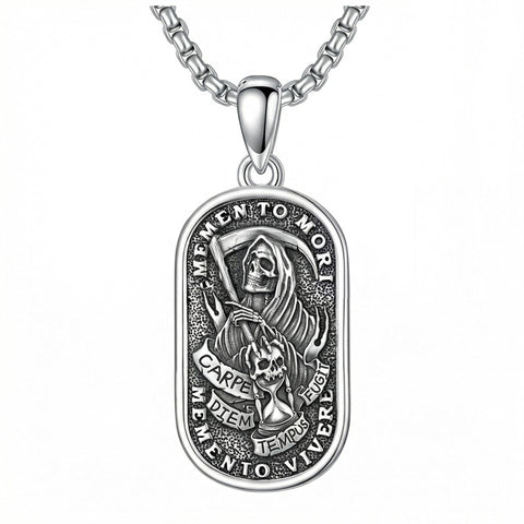 Sterling Silver Memento Mori Tree of Life Anubis Pendant Viking Amulet   Protection Pendant Necklace Egyptian Jewelry
