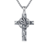 14K Gold Plated Cross Pendant Necklace Protection Jewelry Religious Gift