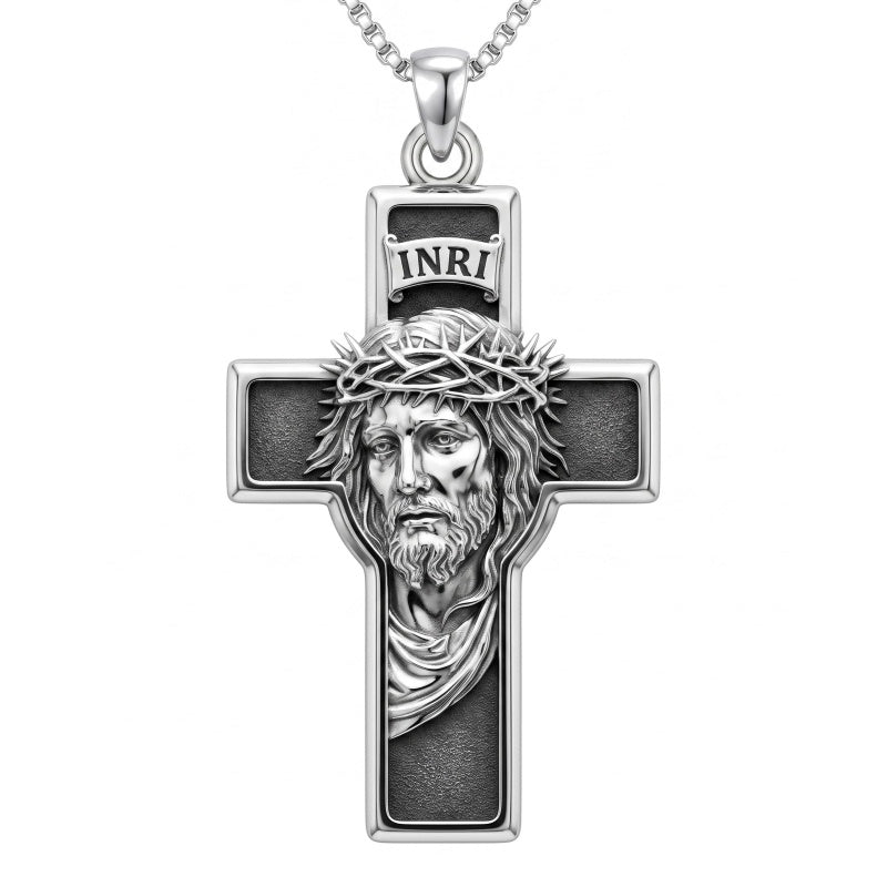 Sterling Silver Cross Pendant Necklace Christian Religious Jewelry Gifts for Anniversary