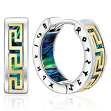 14K Gold Plated  Viking Hoop Earrings