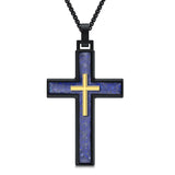 Sterling Silver Cross Religious Necklace for Men